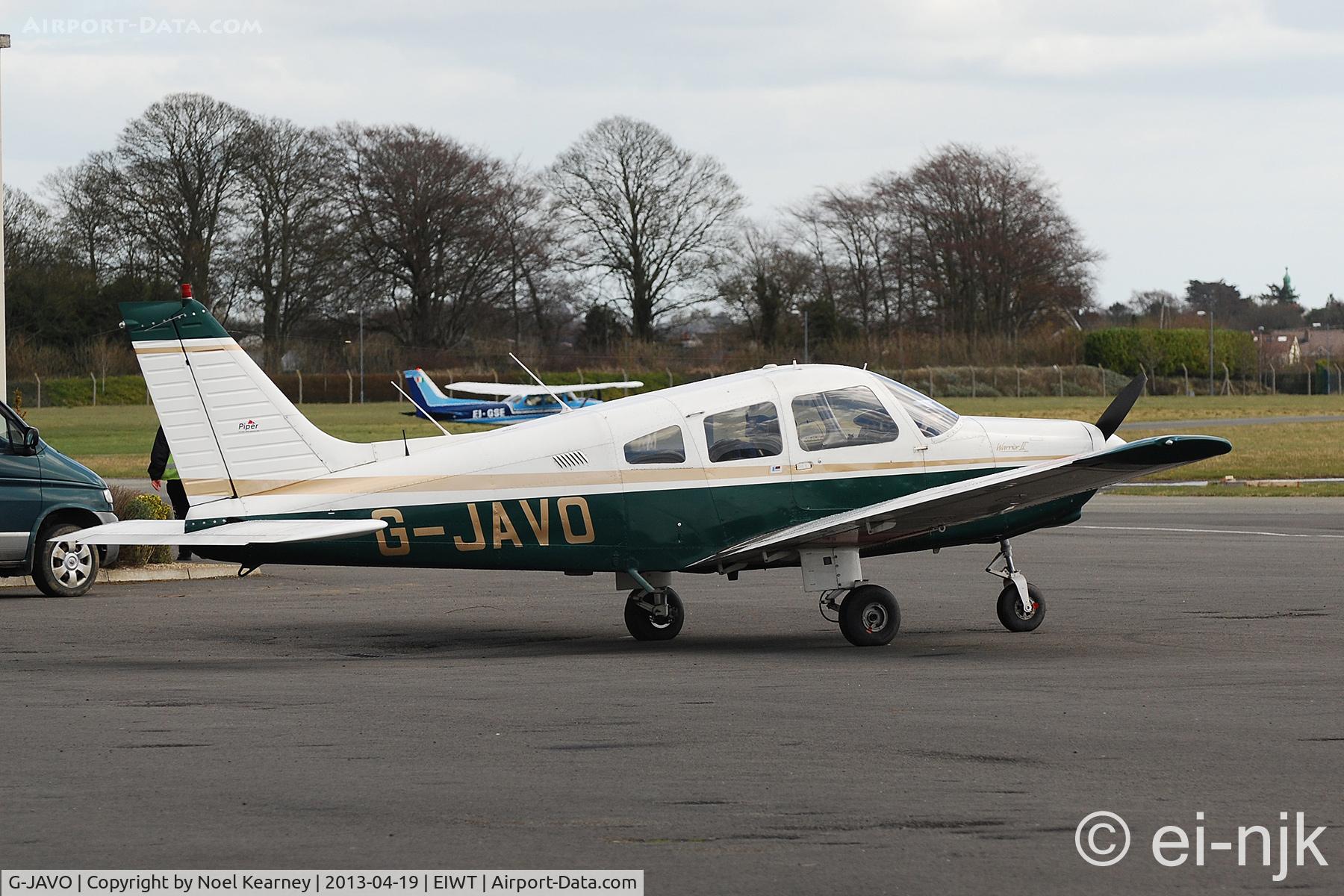 G-JAVO, 1979 Piper PA-28-161 Warrior C/N 28-8016130, Pictured parked on the apron at Weston.