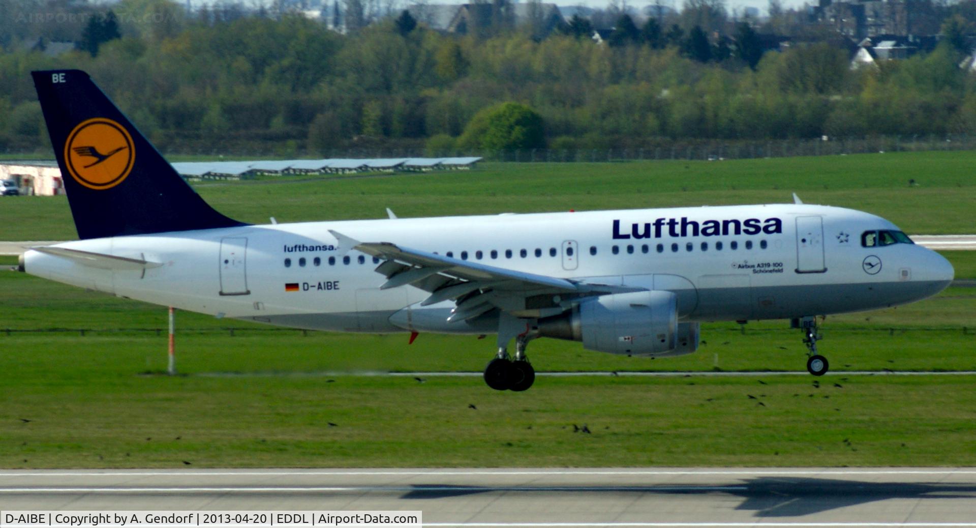 D-AIBE, 2010 Airbus A319-112 C/N 4511, Lufthansa, here on finals at Düsseldorf Int´l (EDDL)