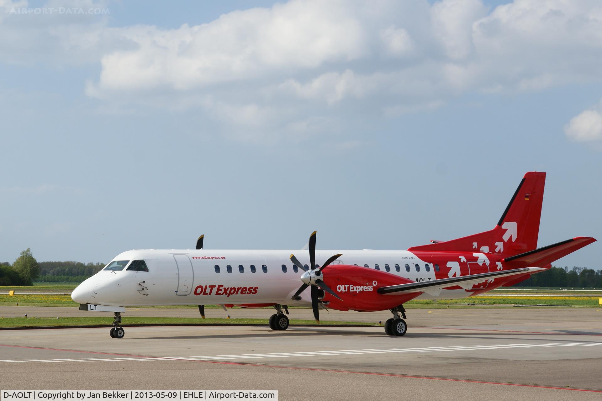 D-AOLT, 1996 Saab 2000 C/N 2000-037, Airport Lelystad. (For a new livery ?)