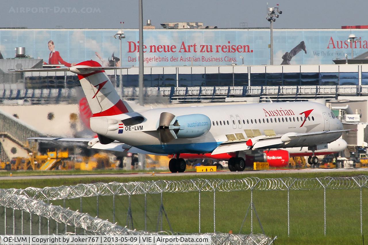 OE-LVM, 1991 Fokker F100 (F-28-0100) C/N 11361, Austrian Airlines