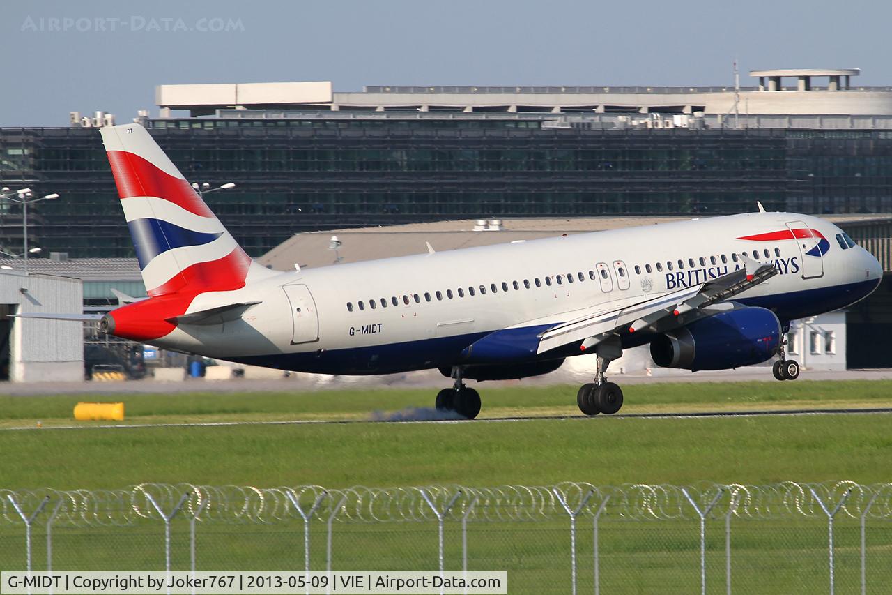 G-MIDT, 2001 Airbus A320-232 C/N 1418, British Airways