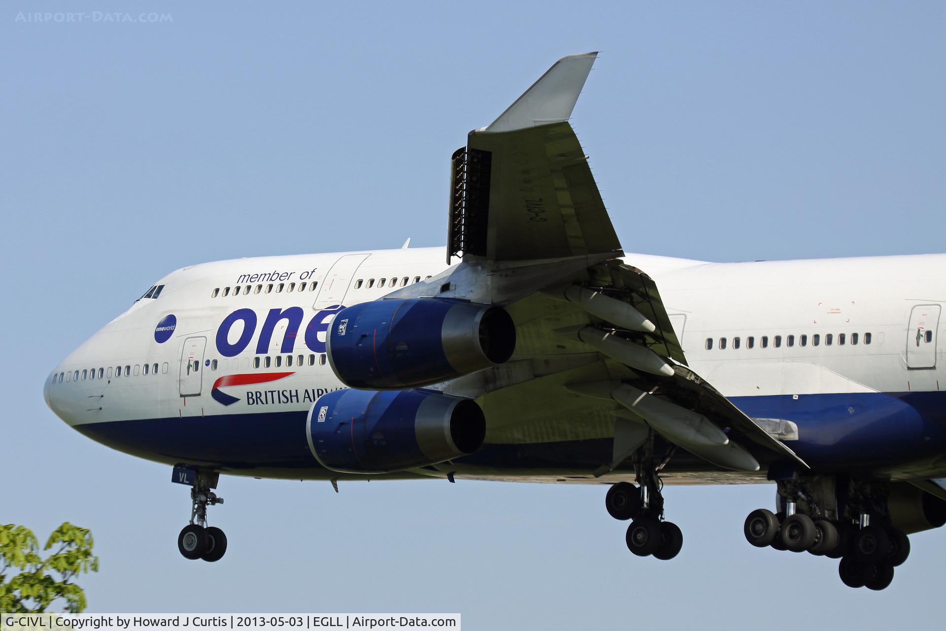 G-CIVL, 1997 Boeing 747-436 C/N 27478, British Airways, on approach to runway 27L.