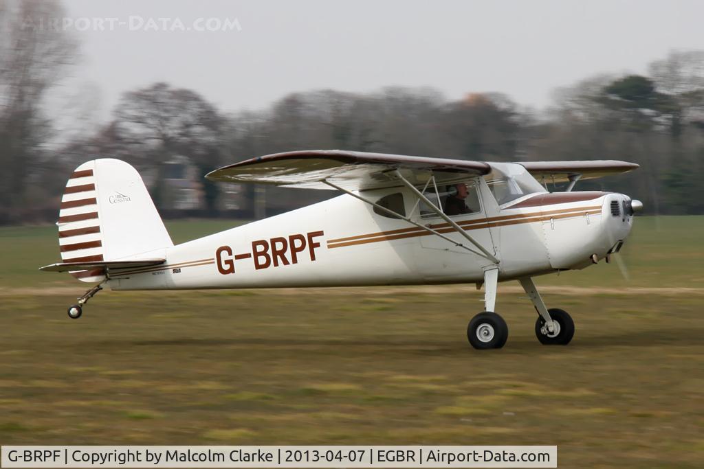 G-BRPF, 1946 Cessna 120 C/N 9902, Cessna 120 at The Real Aeroplane Club's Spring Fly-In, Breighton Airfield, April 2013.