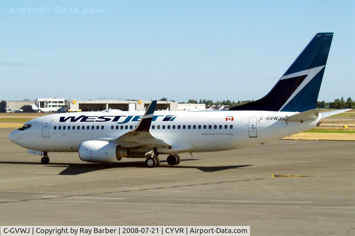 C-GVWJ, 2008 Boeing 737-7CT C/N 36421, Boeing 737-7CT [36421] (Westjet) Vancouver~C 21/07/2008