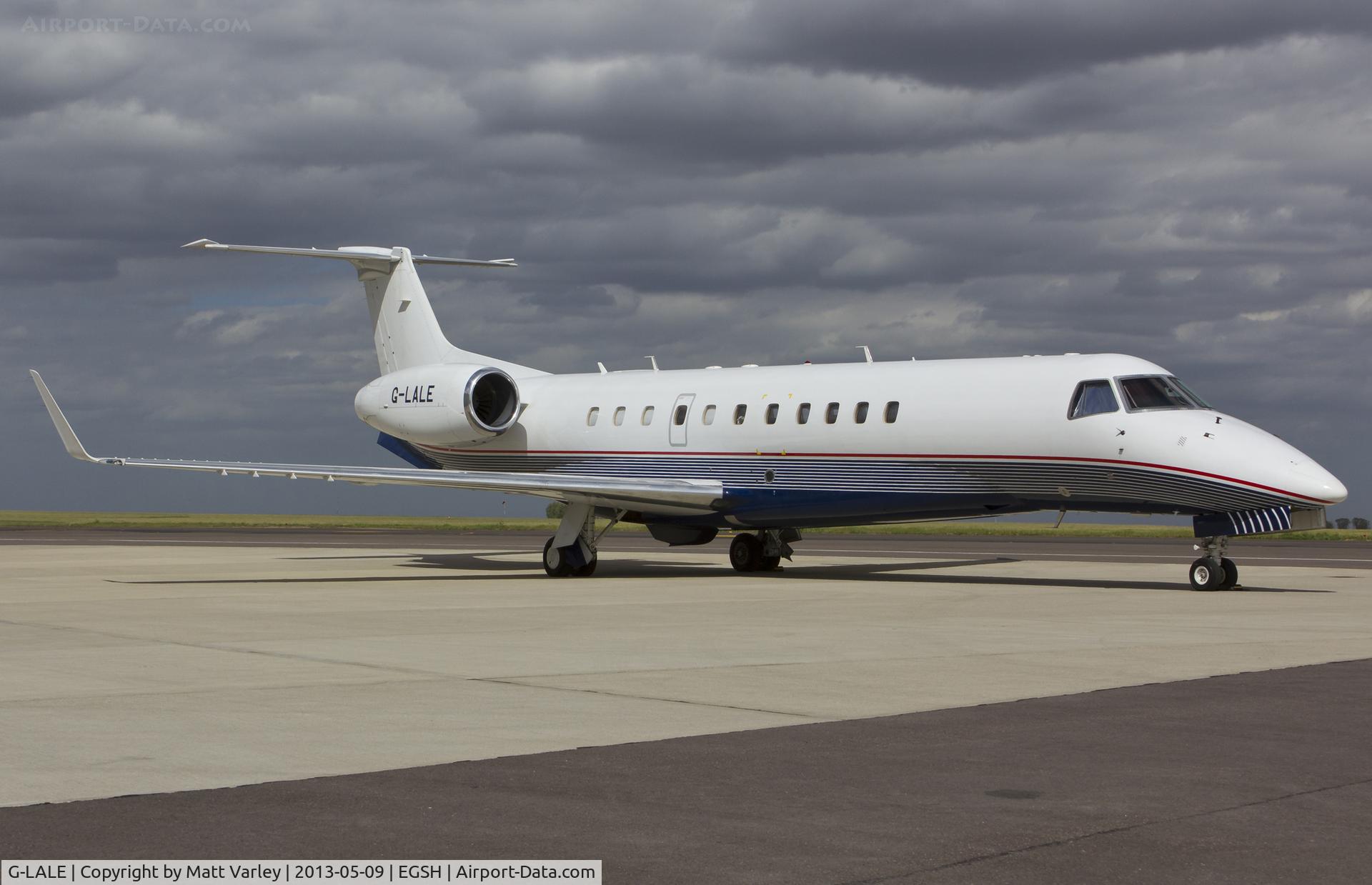 G-LALE, 2007 Embraer EMB-135BJ Legacy 600 C/N 14501017, Sat on stand at SaxonAir.