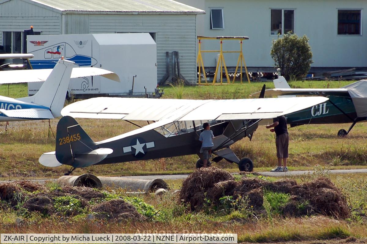ZK-AIR, 1942 Piper L-4A Grasshopper (J3C-65 Cub) C/N 9024, At North Shore Aerodrome