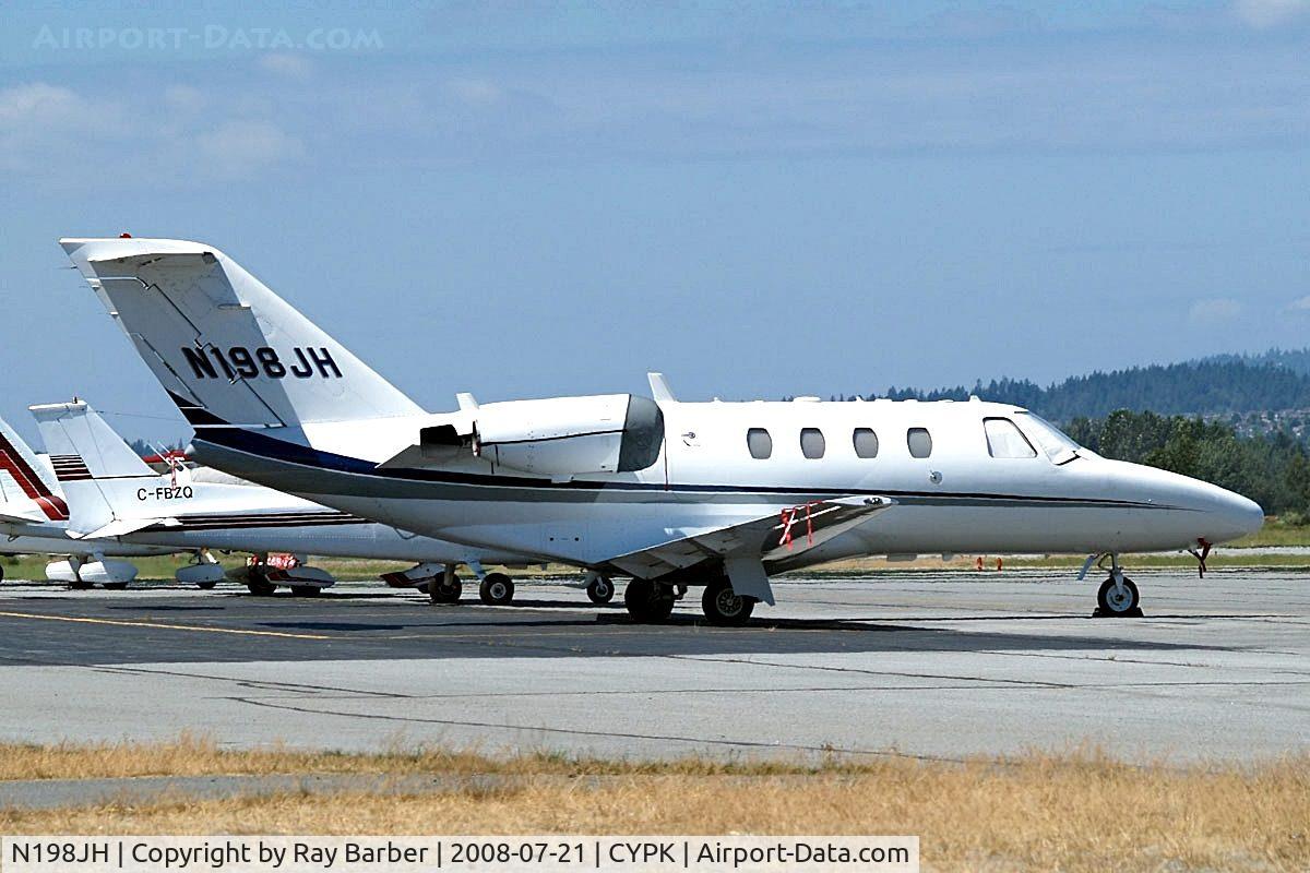 N198JH, 1998 Cessna 525 CitationJet C/N 525-0265, Cessna CitationJet [525-0265] Pitt Meadows~C 21/07/2008