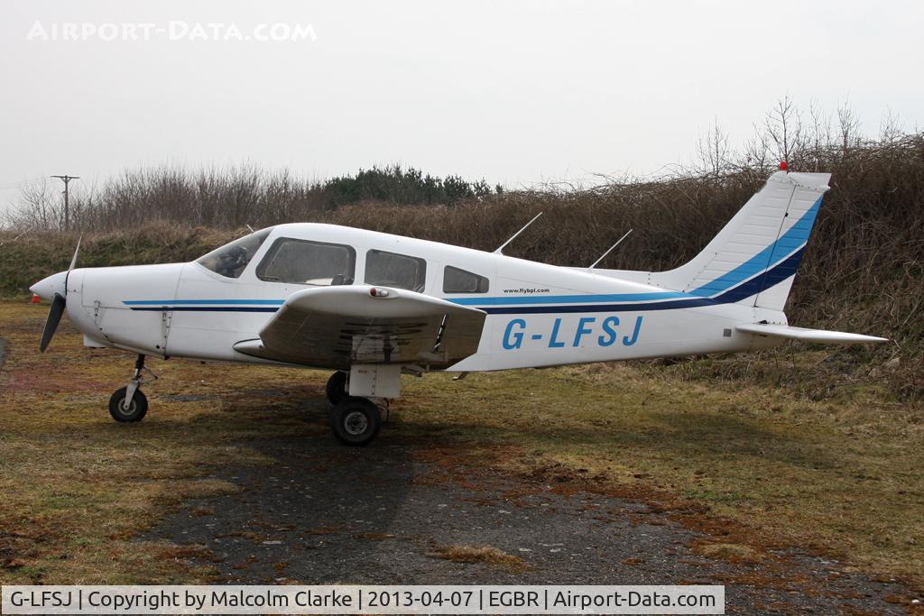 G-LFSJ, 1979 Piper PA-28-161 Cherokee Warrior II C/N 28-7916536, Piper PA-28-161 at The Real Aeroplane Club's Spring Fly-In, Breighton Airfield, April 2013.