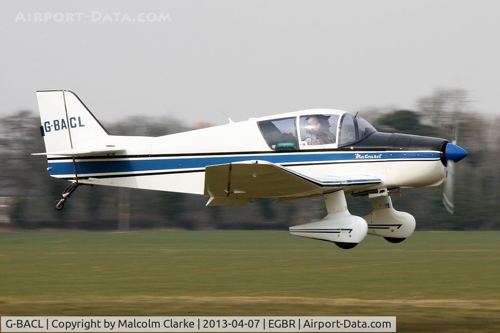 G-BACL, 1963 SAN Jodel D-150 Mascaret C/N 31, Jodel D-150 Mascaret at The Real Aeroplane Club's Spring Fly-In, Breighton Airfield, April 2013.