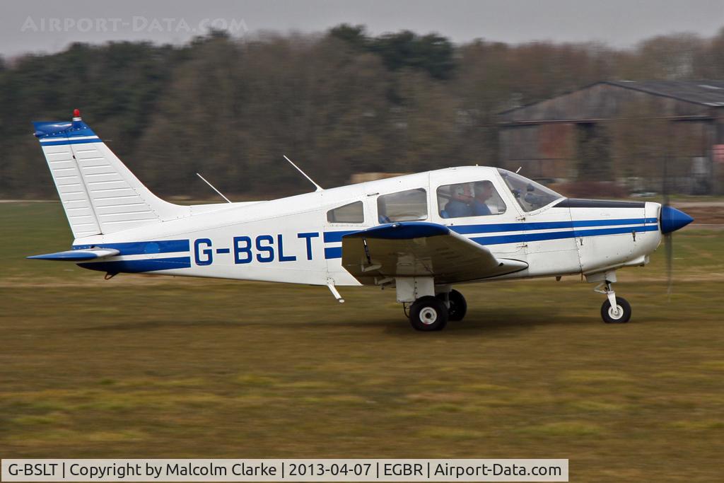 G-BSLT, 1980 Piper PA-28-161 Cherokee Warrior II C/N 28-8016303, Piper PA-28-161 Warrior II  at The Real Aeroplane Club's Spring Fly-In, Breighton Airfield, April 2013.