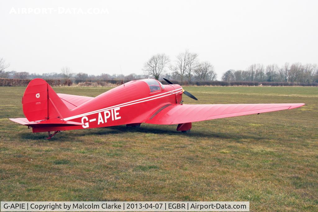 G-APIE, 1958 Tipsy Belfair C/N 535, aTipsy Belfair at The Real Aeroplane Club's Spring Fly-In, Breighton Airfield, April 2013.
