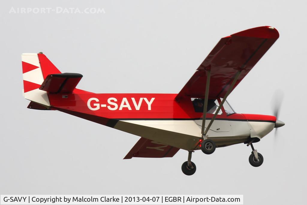 G-SAVY, 2009 ICP MXP-740 Savannah VG Jabiru(1) C/N BMAA/HB/499, ICP MXP-740 Savannah VG Jabiru at The Real Aeroplane Club's Spring Fly-In, Breighton Airfield, April 2013.