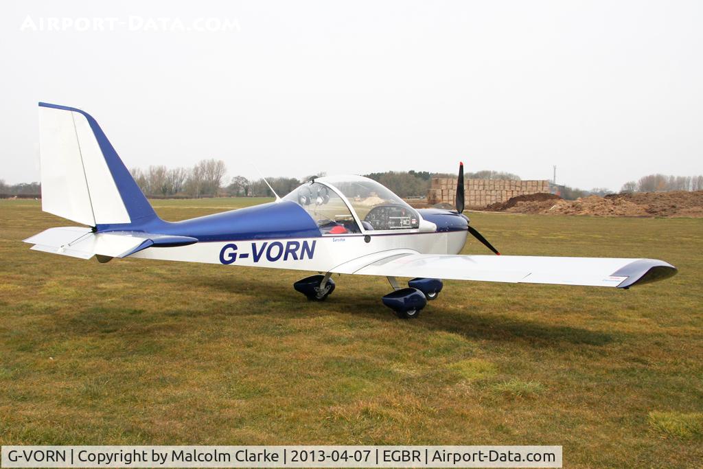 G-VORN, 2004 Aerotechnik EV-97 Eurostar C/N PFA 315-14299, Evektor-Aerotechnik EV-97 Eurostar at The Real Aeroplane Club's Spring Fly-In, Breighton Airfield, April 2013.