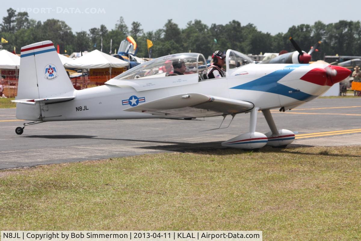 N8JL, 2001 Vans RV-8 C/N 81324, Arriving at Sun N Fun 2013 - Lakeland, FL