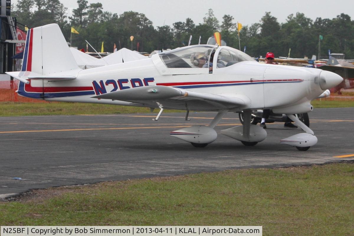 N25BF, 1999 Vans RV-6A C/N 24351, Arriving at Sun N Fun 2013 - Lakeland, FL