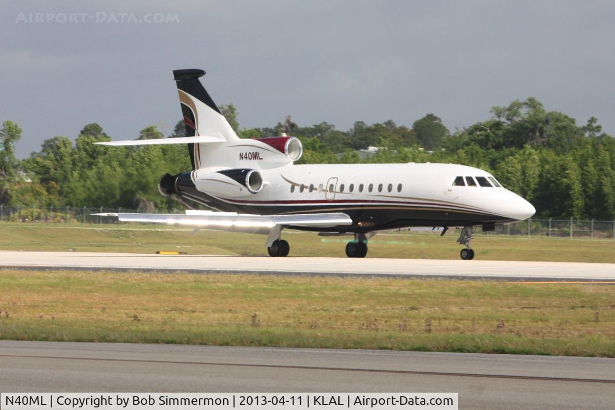 N40ML, Dassault Falcon 900EX C/N 46, Landing RWY 9R at Lakeland, FL during Sun N Fun 2013