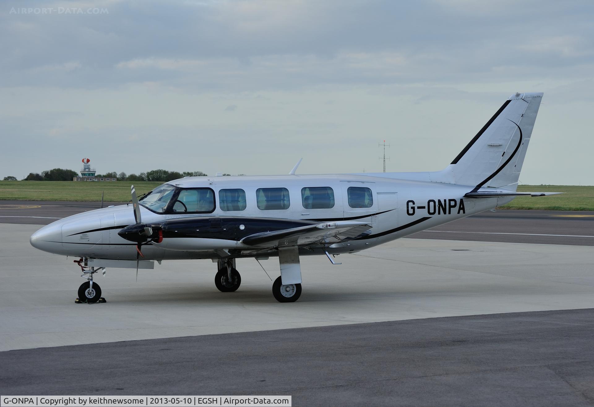 G-ONPA, 1979 Piper PA-31-350 Chieftain C/N 31-7952110, Late evening arrival.