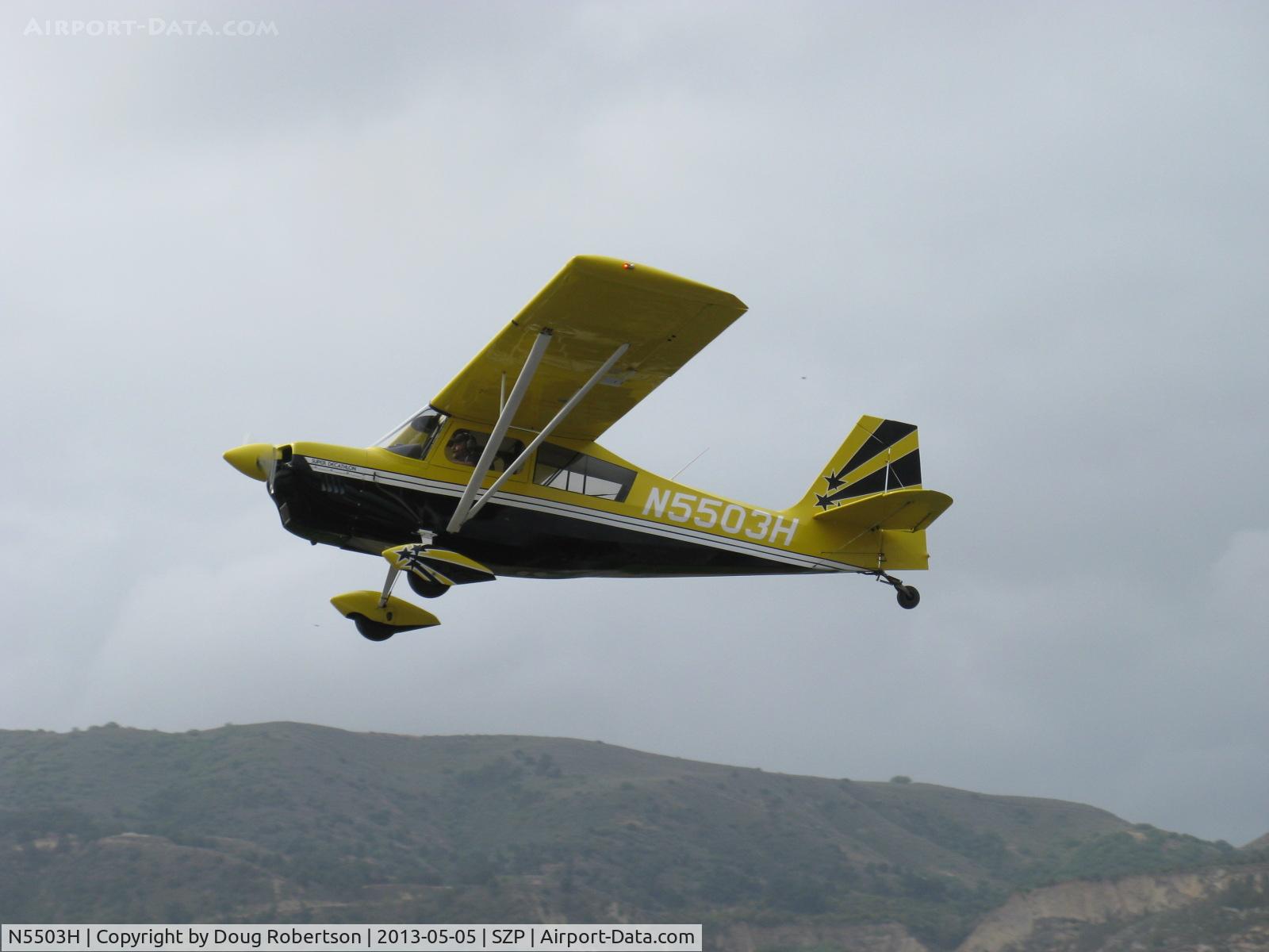 N5503H, 1978 Bellanca 8KCAB Super Decathlon C/N 413-78, 1978 Bellanca 8KCAB SUPER DECATHLON, Lycoming AEIO-360 180 Hp, takeoff climb Rwy 04