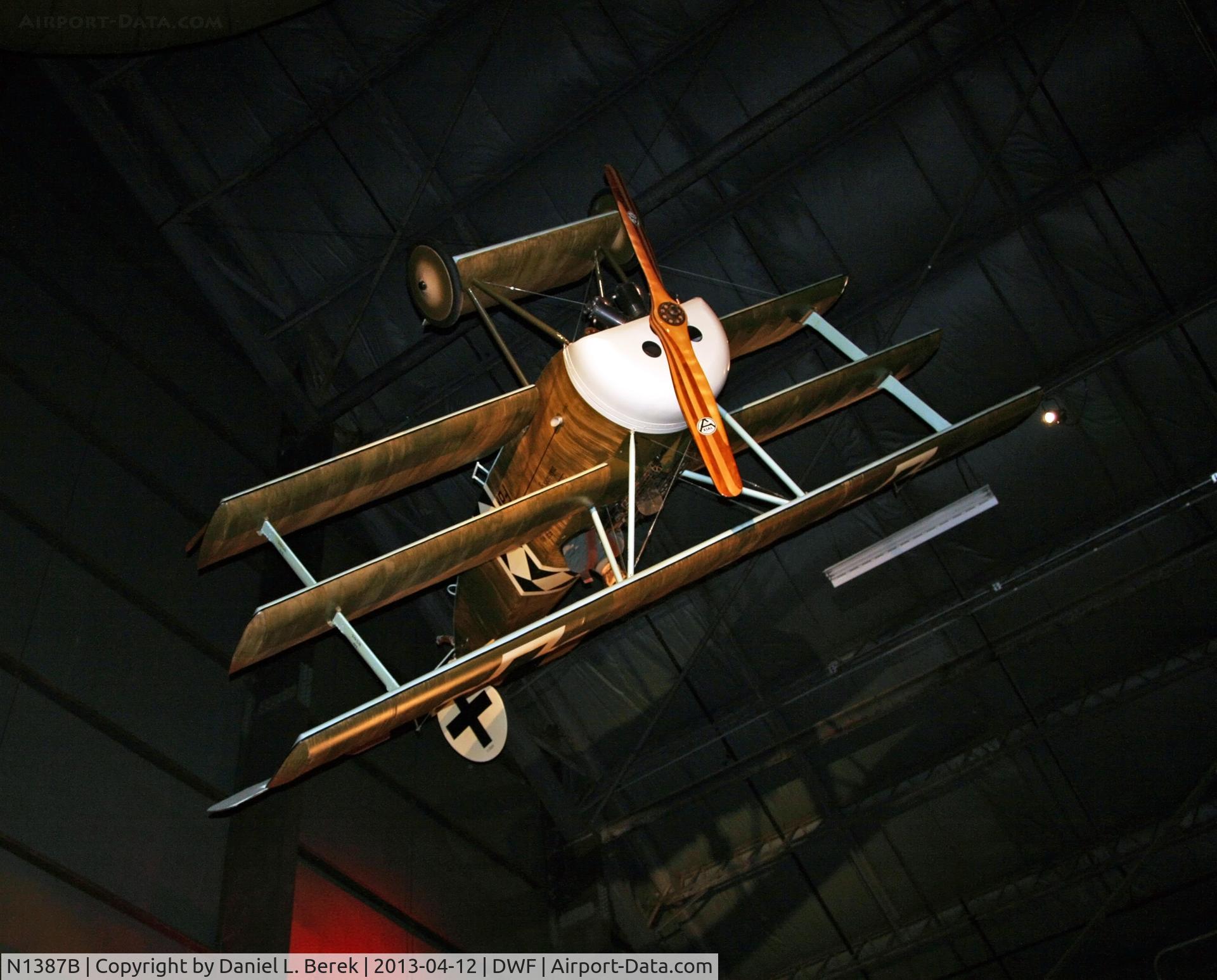N1387B, 1982 Fokker Dr.1 Triplane Replica C/N 16, This fine-looking Fokker triplane replica is at the National Museum of the Air Force.