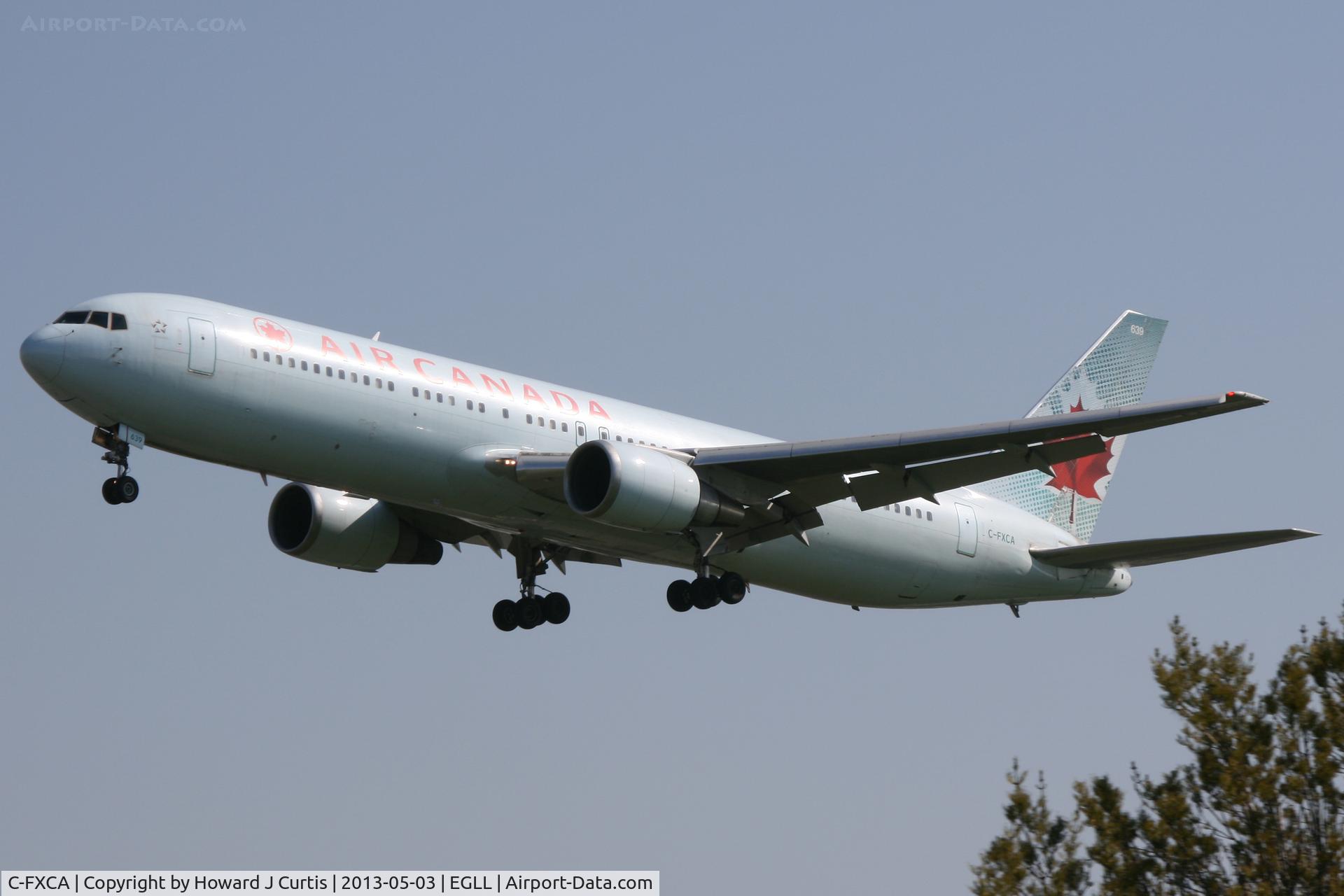 C-FXCA, 1990 Boeing 767-375/ER C/N 24574, Air Canada, on approach to runway 27L.