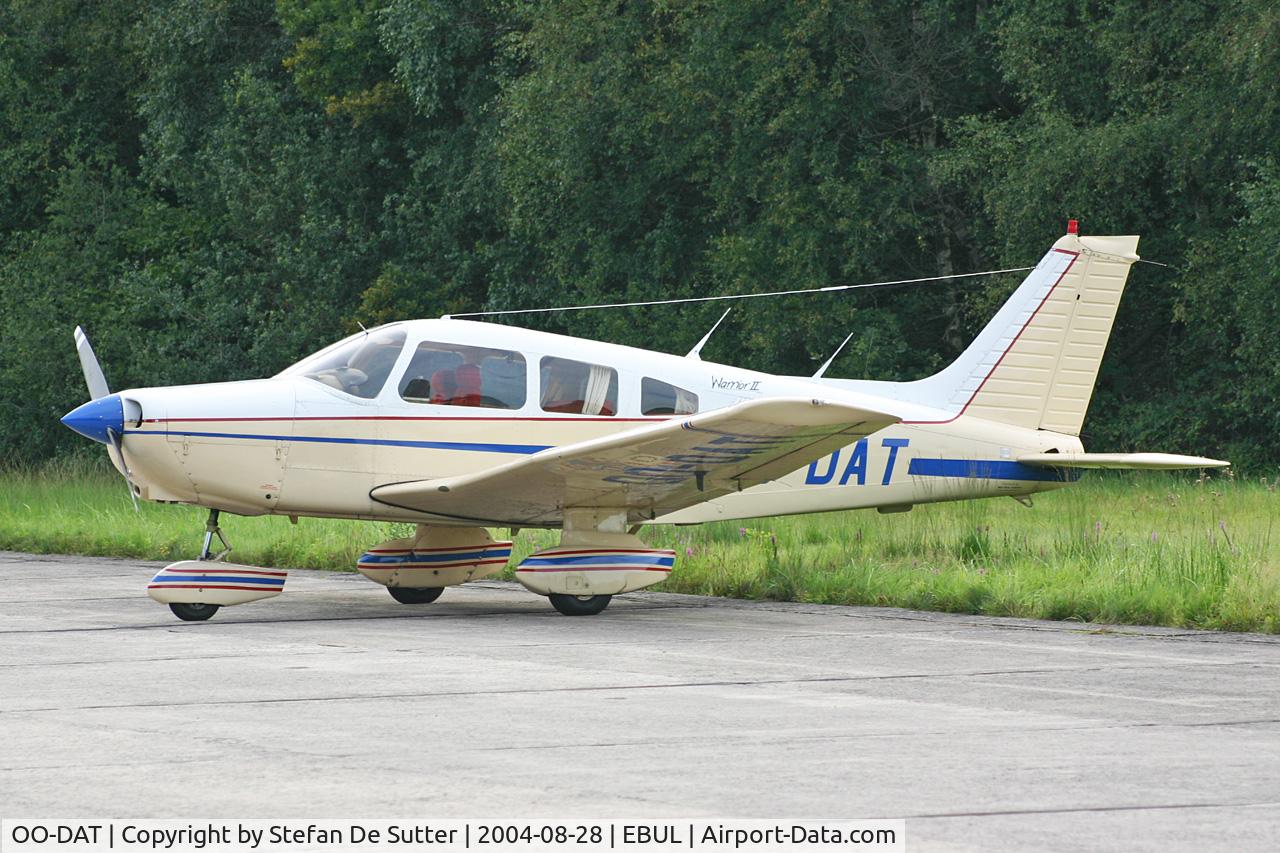 OO-DAT, 1980 Piper PA-28-161 Cherokee Warrior II C/N 28-8016066, Parked at Vliegclub Ursel.