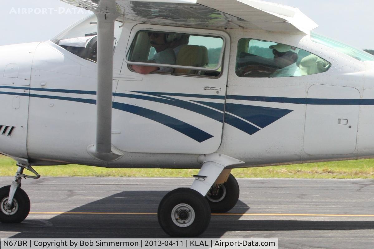 N67BR, 1973 Cessna 182P Skylane C/N 18261611, Arriving at Sun N Fun 2013 - Lakeland, FL