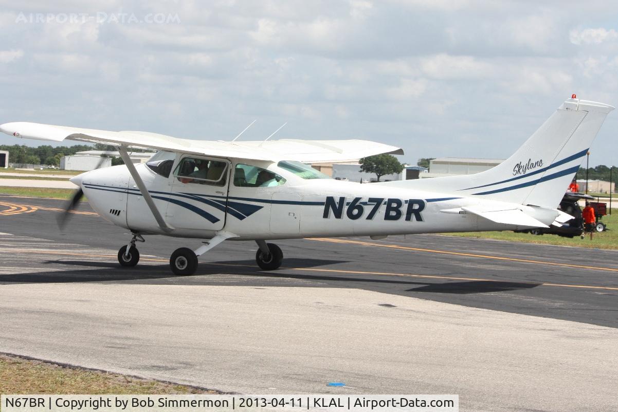 N67BR, 1973 Cessna 182P Skylane C/N 18261611, Arriving at Sun N Fun 2013 - Lakeland, FL