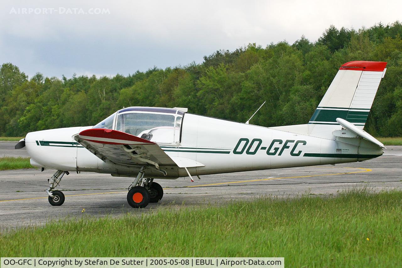 OO-GFC, Socata MS-880B Rallye Club C/N 1796, Parked at Aeroclub Brugge.