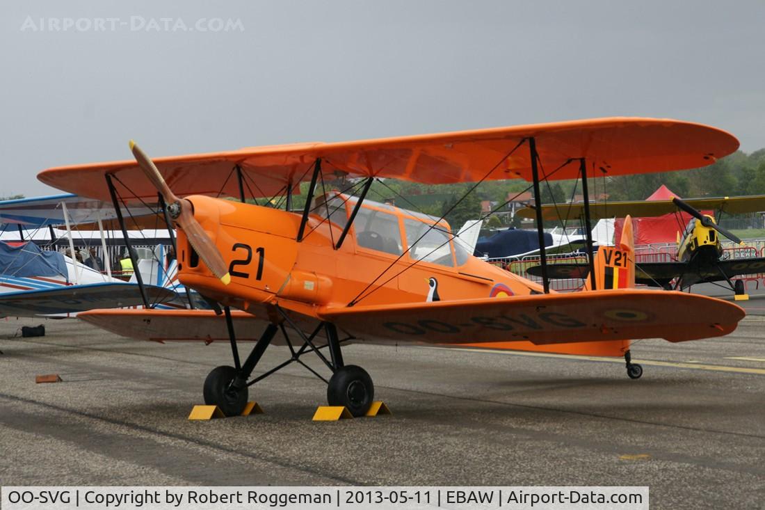 OO-SVG, 1951 Stampe-Vertongen SV-4B C/N 1163, 23 rd FLY IN.Ex V-21 Belgian Air Force.For years on pylon Goetsenhoven.