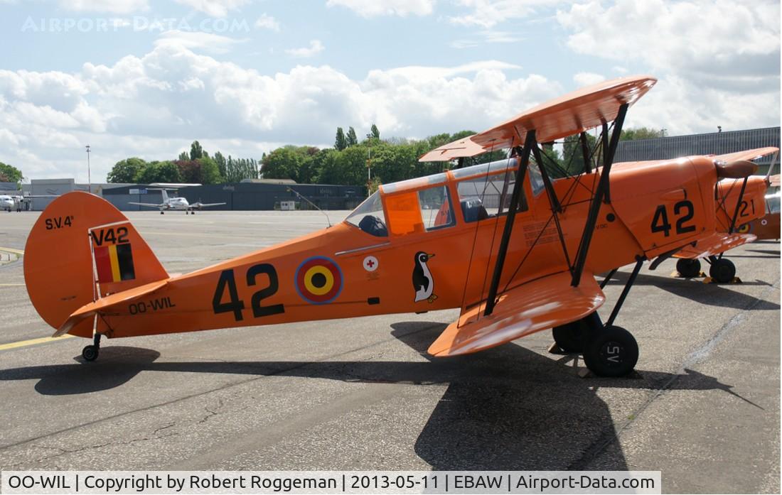 OO-WIL, Stampe-Vertongen SV-4B C/N 1184, 23 rd FLY IN.
Ex V-42 Belgian Air Force.