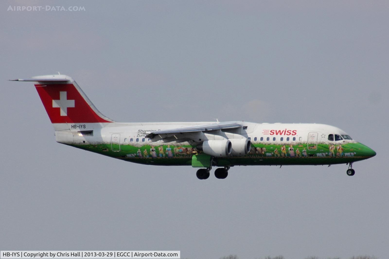 HB-IYS, 2001 British Aerospace Avro 146-RJ100 C/N E3381, Swiss Air