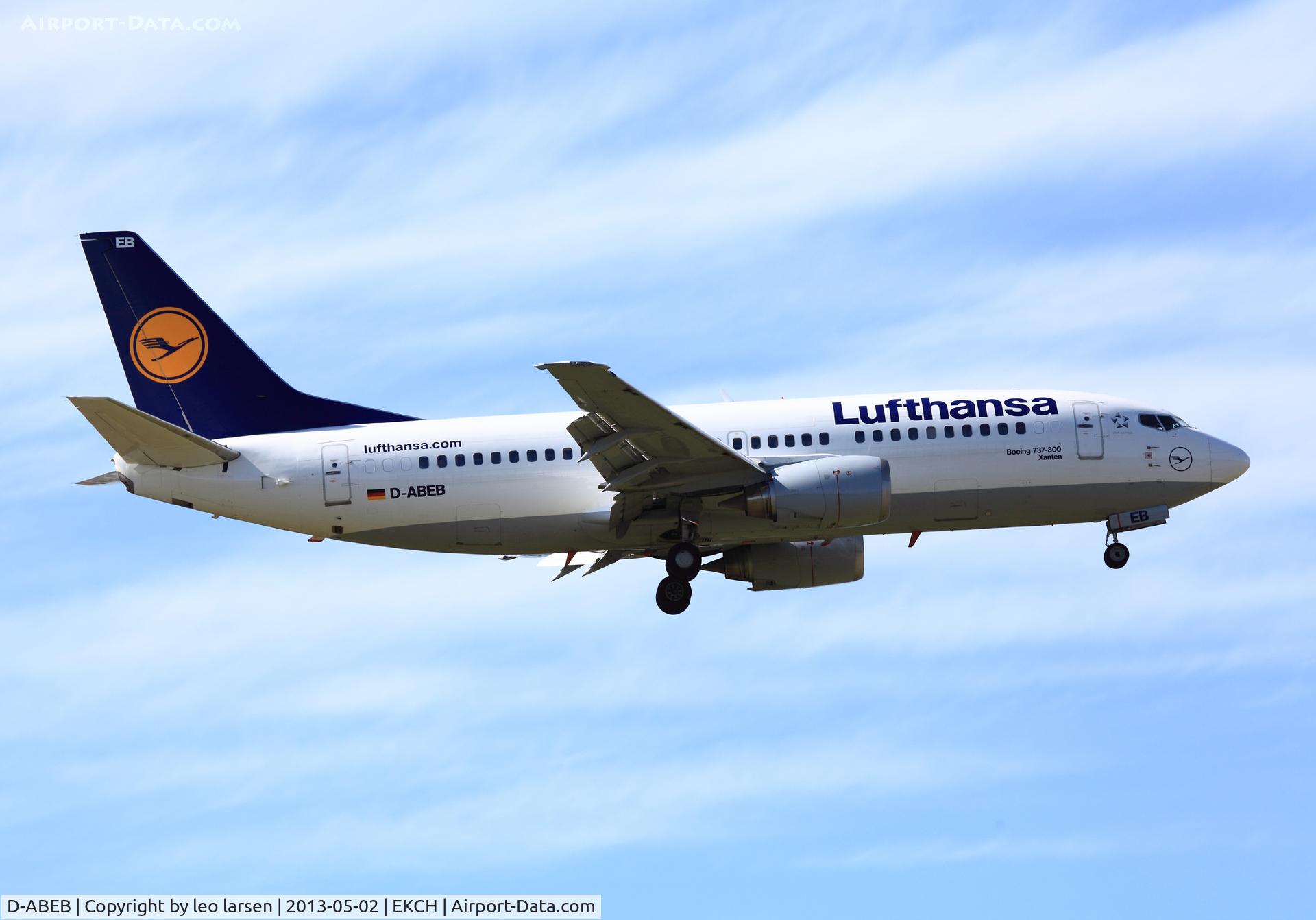 D-ABEB, 1991 Boeing 737-330 C/N 25148, App to R-04L Copenhagen Kastrup 2.5.13