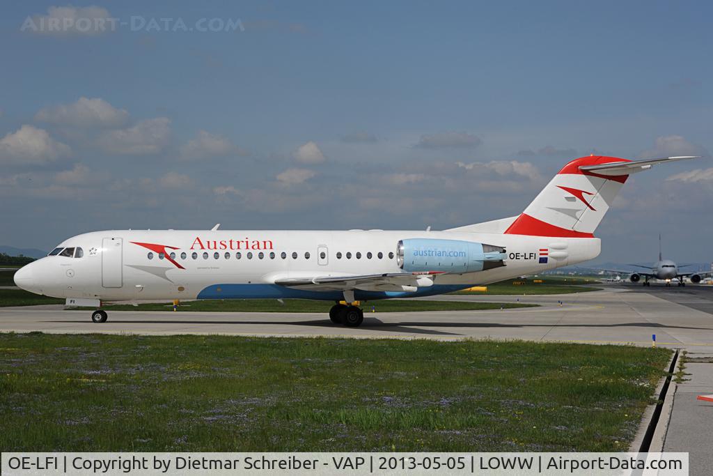 OE-LFI, 1995 Fokker 70 (F-28-0070) C/N 11529, Austrian Airlines Fokker 70 with Tyrolean Airways sticker