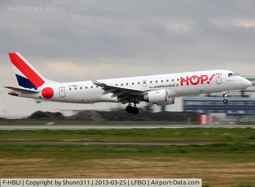 F-HBLI, 2009 Embraer 190LR (ERJ-190-100LR) C/N 19000298, Landing rwy 32R