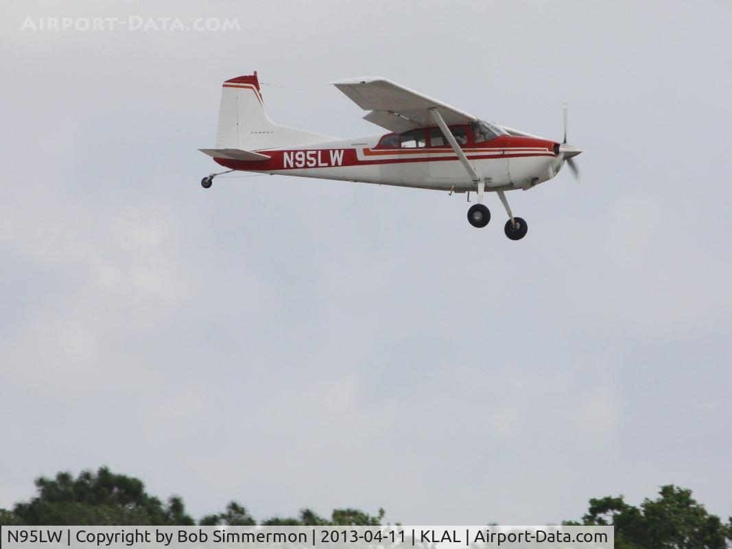 N95LW, 1967 Cessna A185E Skywagon 185 C/N 1851185, Arriving at Sun N Fun 2013 - Lakeland, FL