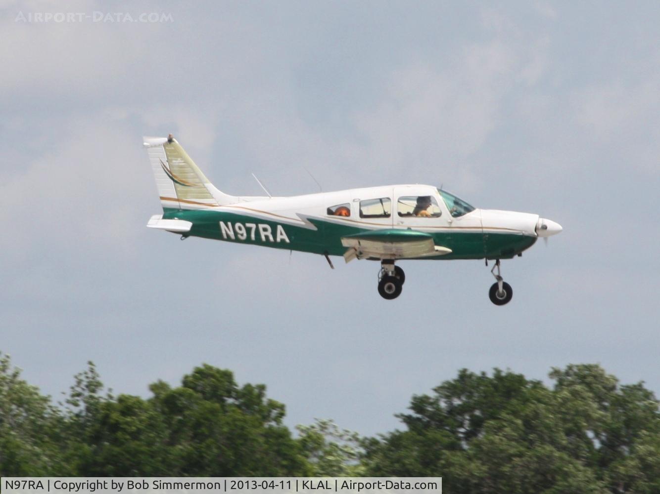 N97RA, 1976 Piper PA-28-235 C/N 28-7610020, Arriving at Sun N Fun 2013 - Lakeland, FL