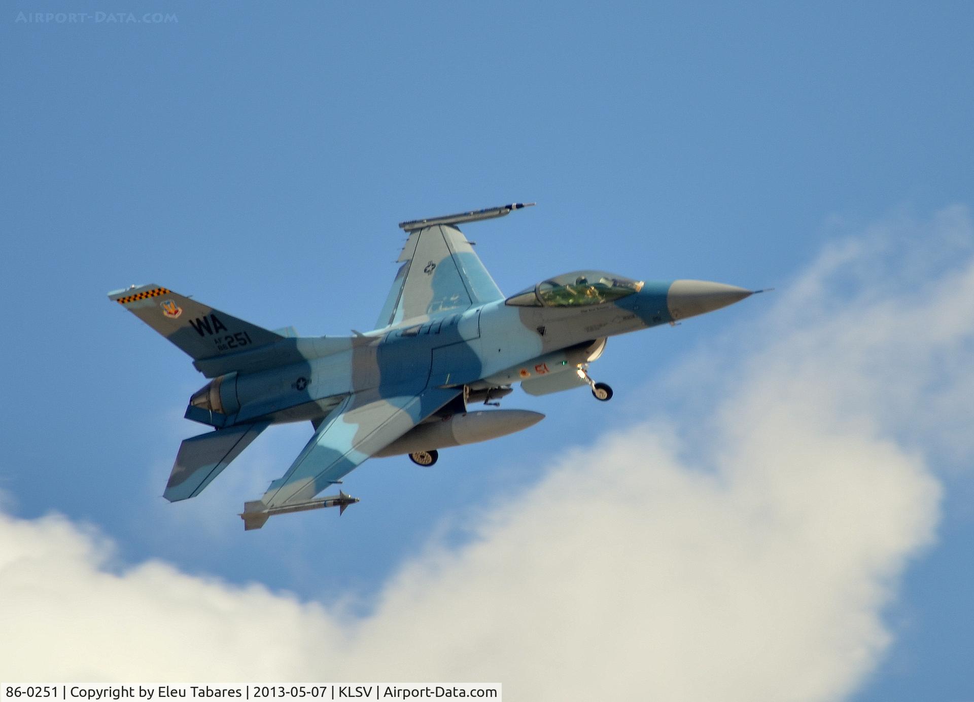 86-0251, 1986 General Dynamics F-16C Fighting Falcon C/N 5C-357, Taken over Nellis Air Force Base, Nevada.