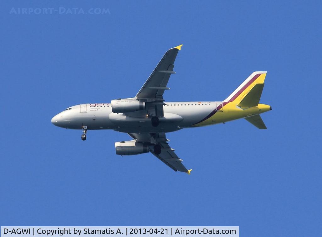 D-AGWI, 2008 Airbus A319-132 C/N 3358, Picture taken from Thessaloniki port.
