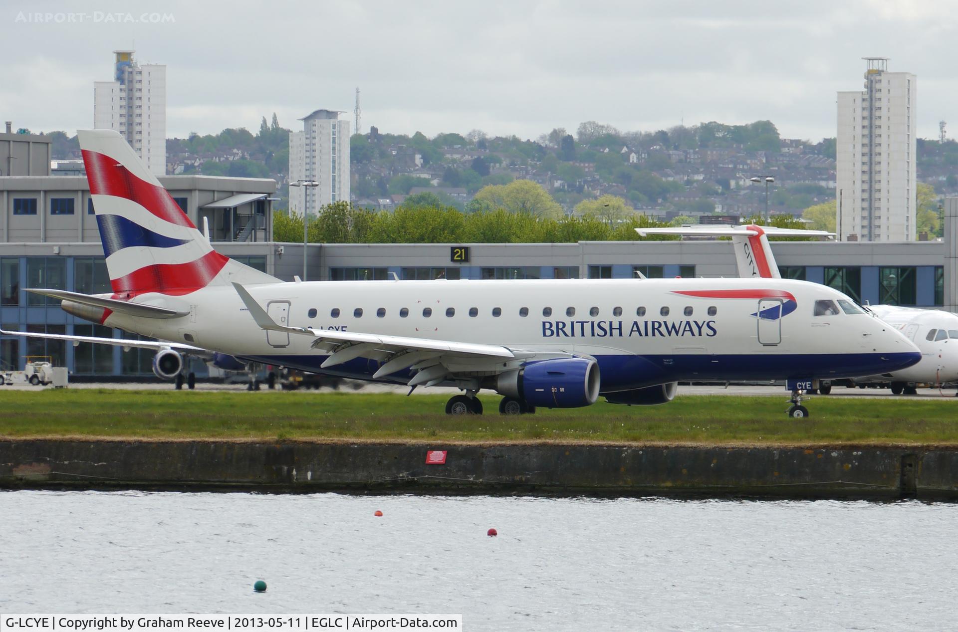 G-LCYE, 2009 Embraer ERJ-170-100STD C/N 17000296, Just landed.