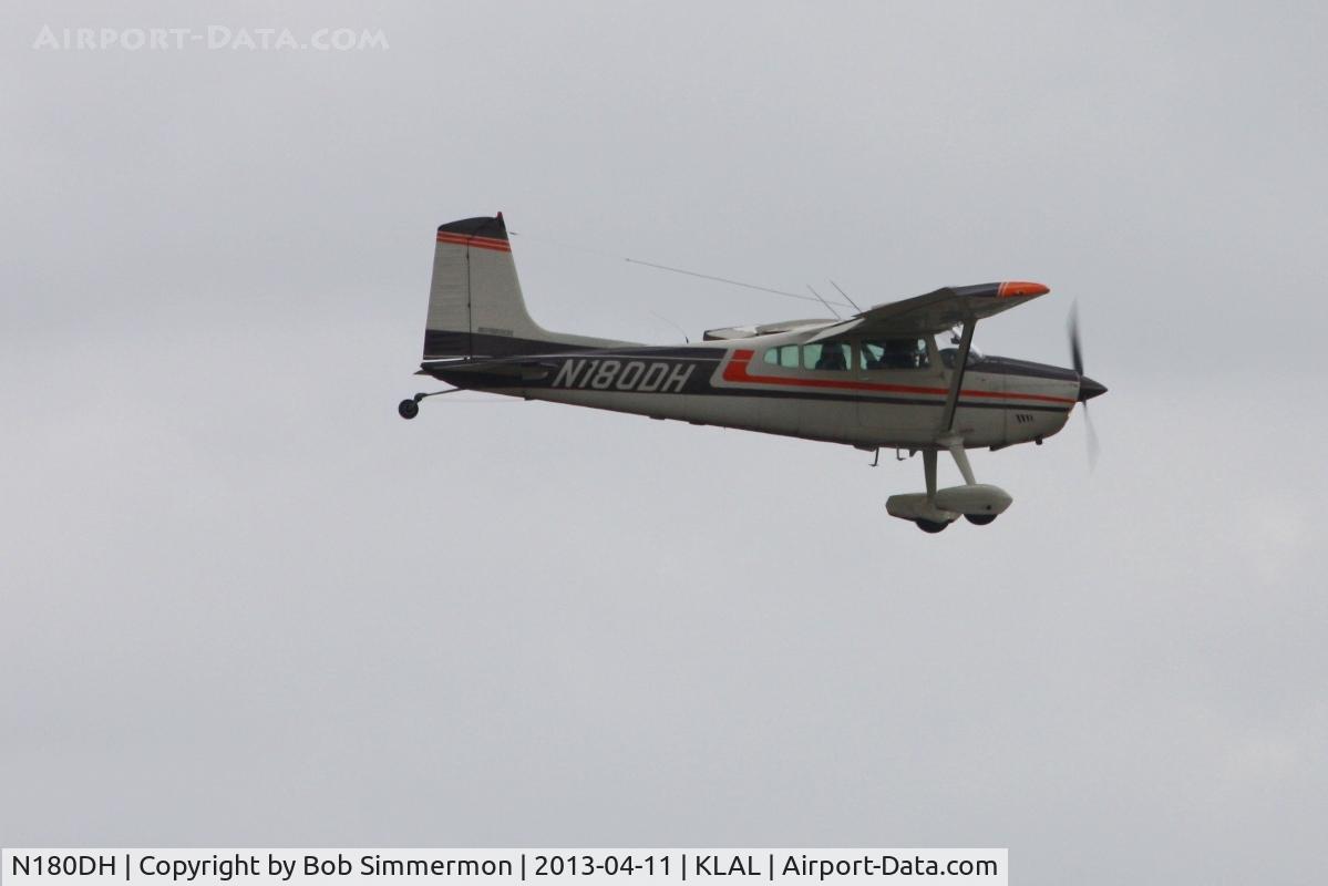 N180DH, 1975 Cessna 180J C/N 18052615, Arriving at Sun N Fun 2013 - Lakeland, FL