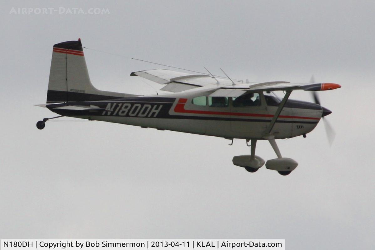 N180DH, 1975 Cessna 180J C/N 18052615, Arriving at Sun N Fun 2013 - Lakeland, FL