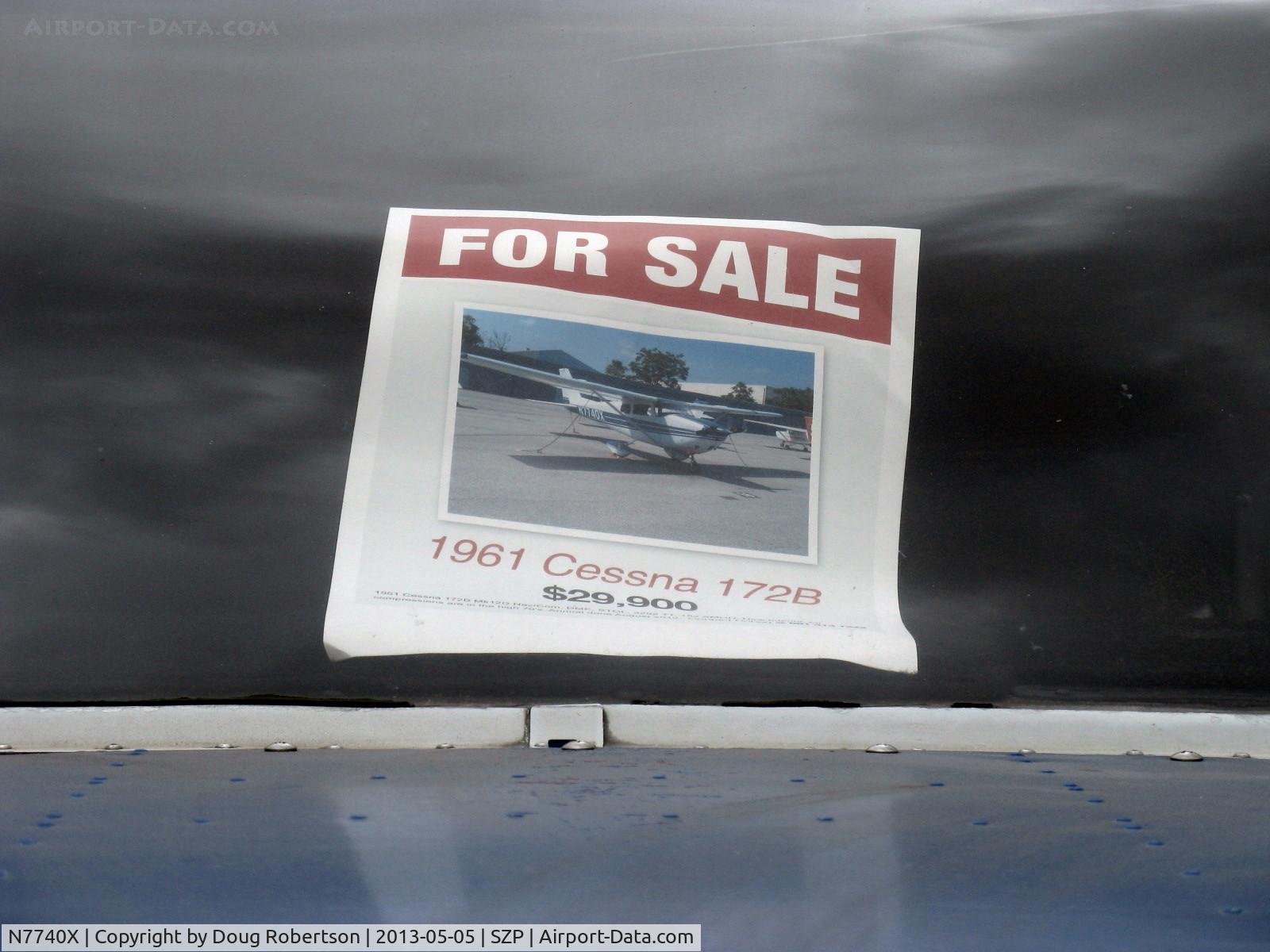 N7740X, 1960 Cessna 172B C/N 17248240, 1960 Cessna 172B SKYHAWK, Continental O-300 145 Hp six cylinder engine, aircraft is again? FOR SALE