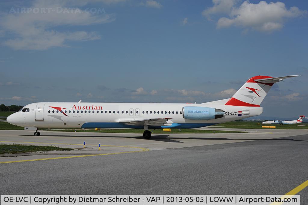 OE-LVC, 1993 Fokker 100 (F-28-0100) C/N 11446, Austrian Airlines Fokker 100 with Tyrolean sticker