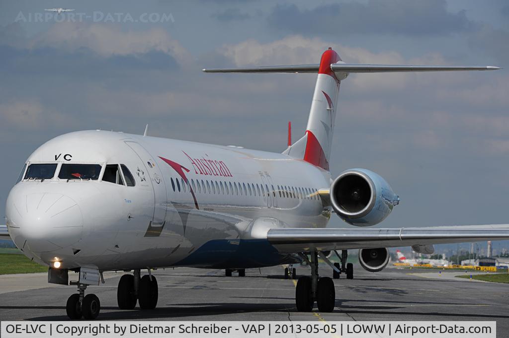 OE-LVC, 1993 Fokker 100 (F-28-0100) C/N 11446, Austrian Airlines Fokker 100 with Tyrolean sticker