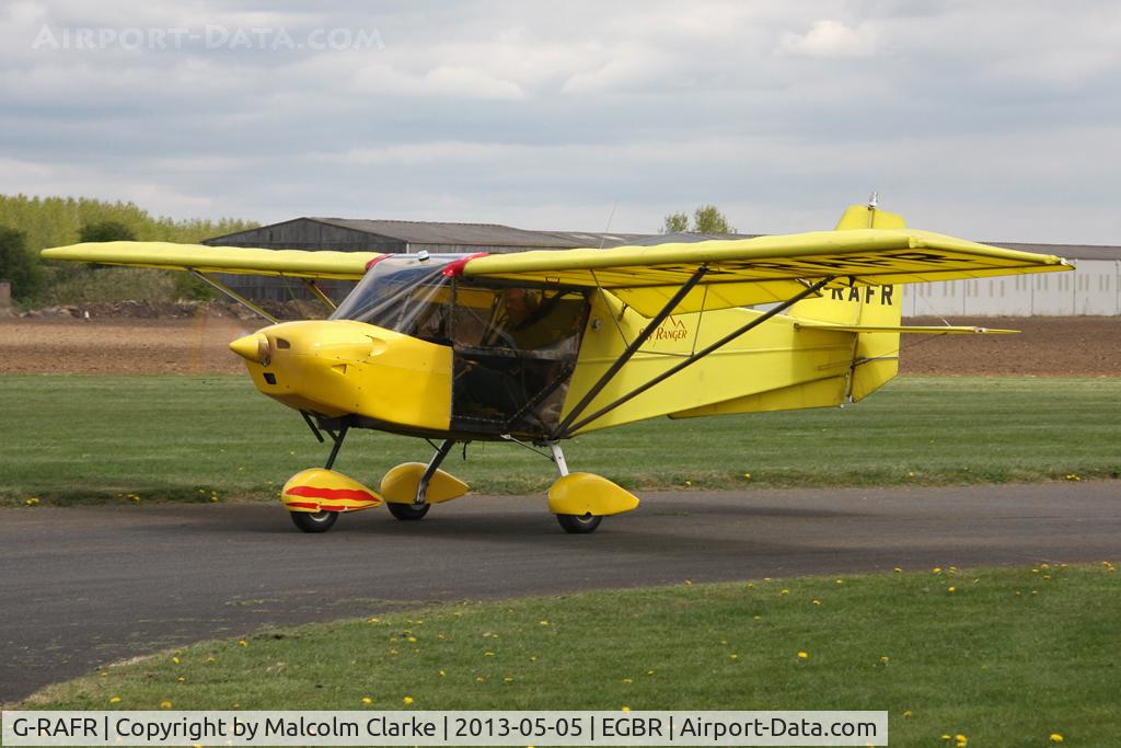 G-RAFR, 2004 Skyranger J2.2(1) C/N BMAA/HB/410, Skyranger J2.2(1) at The Real Aeroplane Club's May-hem Fly-In, Breighton Airfield, May 2013.