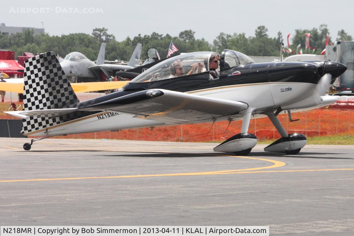 N218MR, Vans RV-8 C/N 82011, Arriving at Sun N Fun 2013 - Lakeland, FL