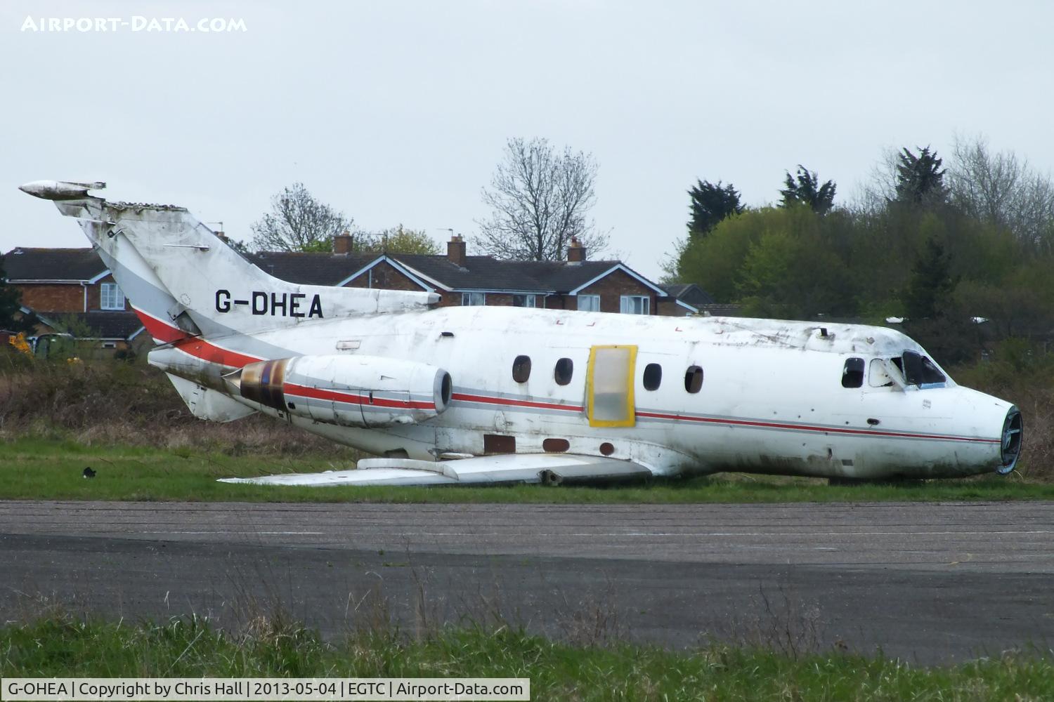 G-OHEA, 1967 Hawker Siddeley HS.125 Series 3B/RA C/N 25144, now dumped near the 26 end of the disused runway