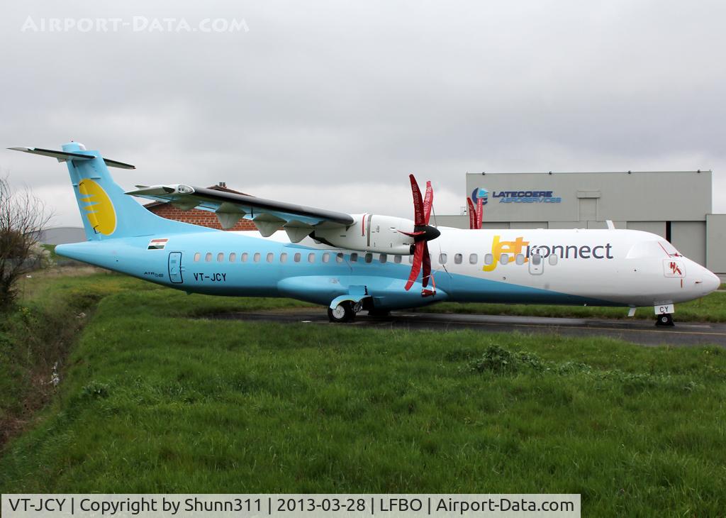 VT-JCY, 2012 ATR 72-600 (72-212A) C/N 1064, Delivered but still stored at LFBO