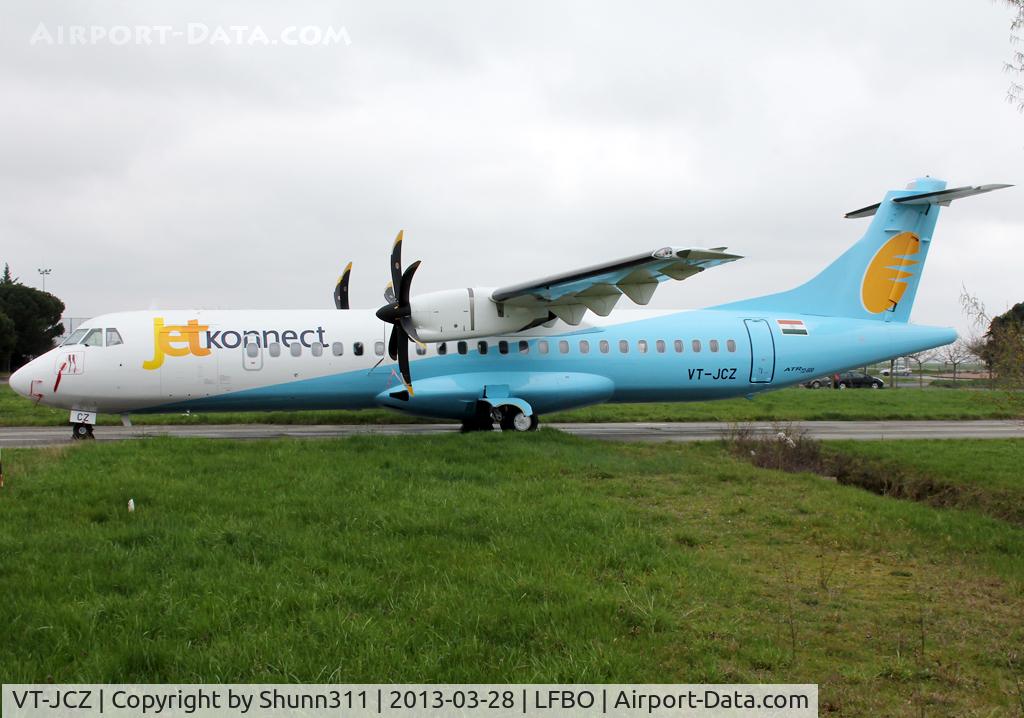 VT-JCZ, 2013 ATR 72-600 (72-212A) C/N 1075, Delivered but still stored at LFBO