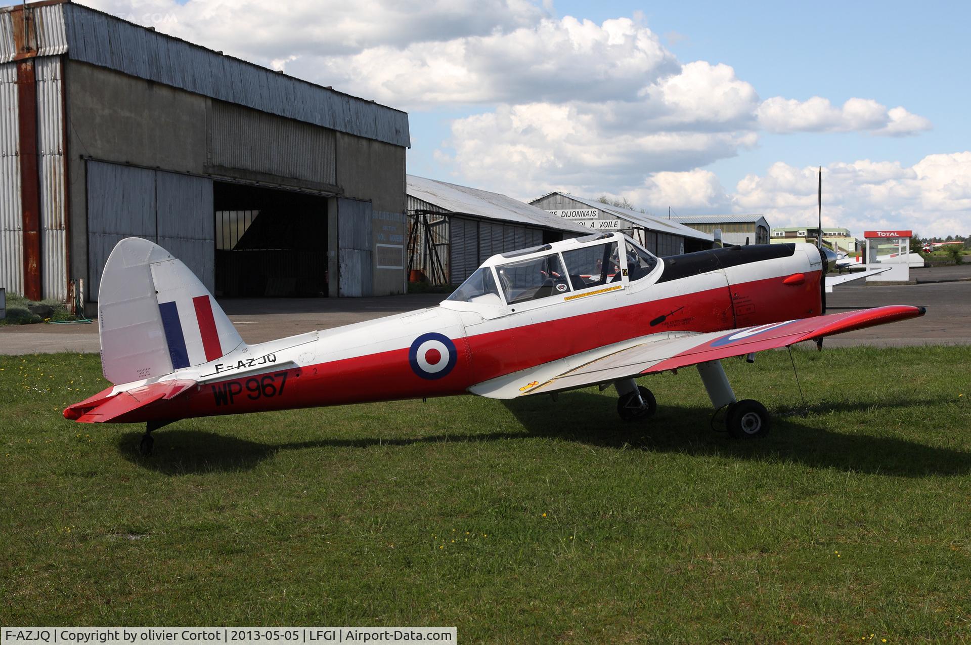 F-AZJQ, De Havilland DHC-1 Chipmunk T.10 C/N C1/0829, Now based at Darois airfield